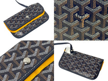 画像をギャラリービューアに読み込む, 新品未使用 GOYARD ゴヤール サンルイGM トートバッグ STLOUIGMLTY12CL12P PVC レザー ヘリンボーン ネイビー 中古 4c068396