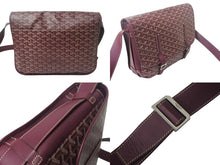 画像をギャラリービューアに読み込む, GOYARD ゴヤール ベルヴェデーレGM ショルダーバッグ ボルドー PVC レザー シルバー金具 ヘリンボーン柄 美品 中古 4c068400