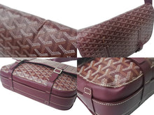 画像をギャラリービューアに読み込む, GOYARD ゴヤール ベルヴェデーレGM ショルダーバッグ ボルドー PVC レザー シルバー金具 ヘリンボーン柄 美品 中古 4c068400