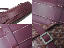 画像をギャラリービューアに読み込む, GOYARD ゴヤール ベルヴェデーレGM ショルダーバッグ ボルドー PVC レザー シルバー金具 ヘリンボーン柄 美品 中古 4c068400