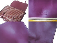 画像をギャラリービューアに読み込む, GOYARD ゴヤール ベルヴェデーレGM ショルダーバッグ ボルドー PVC レザー シルバー金具 ヘリンボーン柄 美品 中古 4c068400