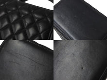 Load image into Gallery viewer, 新品同様 CHANEL シャネル ココマーク バニティバッグ ハンドバッグ キルティング ラムスキン ブラック 22番台 中古 4c068404