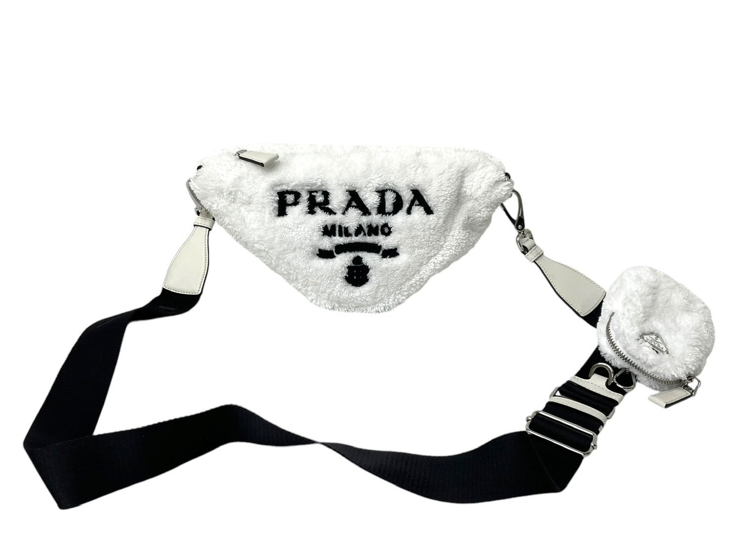 激安 超特価商店街  極美品 ポーチ パイル 1BH190 ショルダーバッグ プラダ PRADA トップス