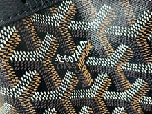 Load image into Gallery viewer, 新品未使用 Goyard ゴヤールプティ フロ バケット ショルダーバッグ 巾着型 PVC レザー ブラウン ブラック シルバー 中古 4c068407