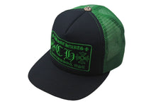 Load image into Gallery viewer, CHROME HEARTS クロムハーツ トラッカー メッシュ キャップ 新型 ブラック グリーン コットン ロゴ 帽子 サイズOS シルバー金具 美品 中古 4c068415
