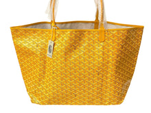 画像をギャラリービューアに読み込む, 新品未使用 GOYARD ゴヤール サンルイGM バッグ トートバッグ STLOUIGMLTY08CL08P レザー PVC イエロー シルバー金具 中古 4c068429