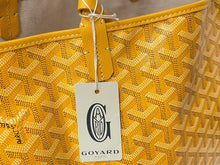画像をギャラリービューアに読み込む, 新品未使用 GOYARD ゴヤール サンルイGM バッグ トートバッグ STLOUIGMLTY08CL08P レザー PVC イエロー シルバー金具 中古 4c068429