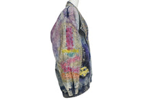 画像をギャラリービューアに読み込む, ノーブランド ライダースデニムジャケット CopaCabana コパカバーナ ラインストーン ブルー マルチカラー サイズL 4c068430