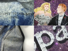 画像をギャラリービューアに読み込む, ノーブランド ライダースデニムジャケット CopaCabana コパカバーナ ラインストーン ブルー マルチカラー サイズL 4c068430