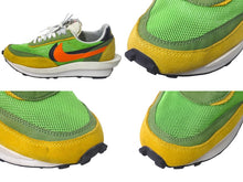 画像をギャラリービューアに読み込む, NIKE ナイキ Sacai サカイ LD WAFFLE ワッフル ローカットスニーカー グリーン マルチカラー 19SS サイズ27.5cm 美品 中古 4c068431 