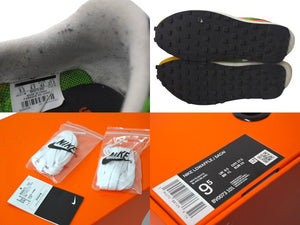 NIKE ナイキ Sacai サカイ LD WAFFLE ワッフル ローカットスニーカー グリーン マルチカラー 19SS サイズ27.5cm 美品 中古 4c068431 