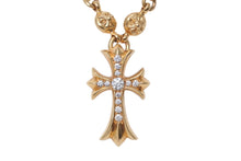 Load image into Gallery viewer, 極美品 CHROME HEARTS クロムハーツ オーダー品 クロスボールチェーン 22K ネックレス 202g 全長約60cm 中古 4c068445