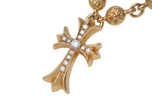 Load image into Gallery viewer, 極美品 CHROME HEARTS クロムハーツ オーダー品 クロスボールチェーン 22K ネックレス 202g 全長約60cm 中古 4c068445