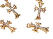 Load image into Gallery viewer, 極美品 CHROME HEARTS クロムハーツ オーダー品 クロスボールチェーン 22K ネックレス 202g 全長約60cm 中古 4c068445