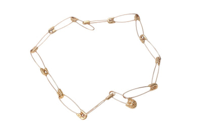 極美品 CHROME HEARTS クロムハーツ ネックレス セーフティーピン 22K 16インチ 全長22.2 中古 4c068446