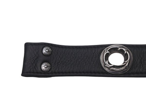 ChromeHearts クロムハーツ ベルト 1/1 限定 スタッズ リング USA製 レザー シルバー925 ブラック サイズ36 美品 中古 4c068450