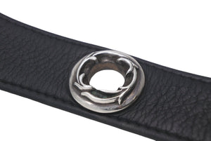 ChromeHearts クロムハーツ ベルト 1/1 限定 スタッズ リング USA製 レザー シルバー925 ブラック サイズ36 美品 中古 4c068450