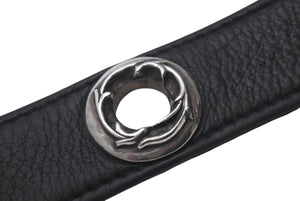 ChromeHearts クロムハーツ ベルト 1/1 限定 スタッズ リング USA製 レザー シルバー925 ブラック サイズ36 美品 中古 4c068450
