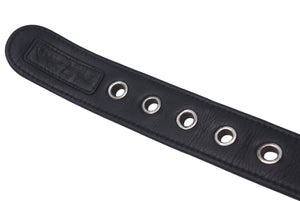 ChromeHearts クロムハーツ ベルト 1/1 限定 スタッズ リング USA製 レザー シルバー925 ブラック サイズ36 美品 中古 4c068450
