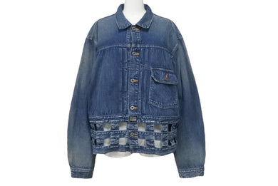 極美品 KAPITAL キャピタル サイズ:3/L 1ST JKT M's(加工) 11.5oz ウィンドペンデニムジャケット インディゴ K2403LJ089 中古 4c068453 
