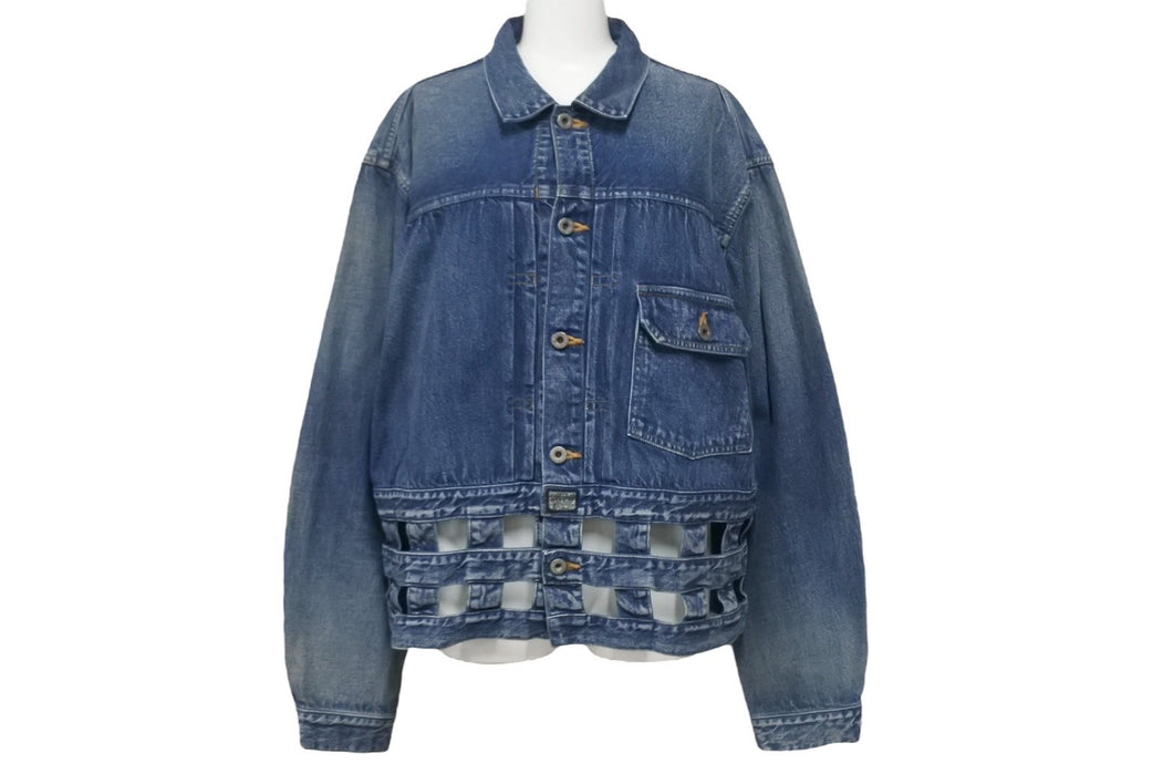 極美品 KAPITAL キャピタル サイズ:3/L 1ST JKT M's(加工) 11.5oz ウィンドペンデニムジャケット インディゴ K2403LJ089 中古 4c068453 