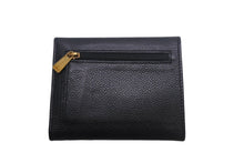 Load image into Gallery viewer, CHANEL シャネル ココマーク 二つ折り財布 コンパクトウォレット キャビアスキン ブラック ゴールド金具 美品 中古 4c068461
