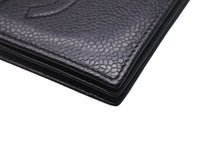 Load image into Gallery viewer, CHANEL シャネル ココマーク カードケース ブラック 3番台 キャビアスキン ロゴ 名刺入れ 美品 中古 4c068462