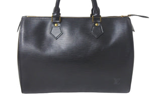 LOUIS VUITTON ルイヴィトン スピーディ30 ハンドバッグ M59022 エピレザー ブラック ゴールド金具 美品 中古 4c068463