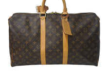 Load image into Gallery viewer, LOUIS VUITTON ルイヴィトン キーポル45 ボストンバッグ M41428 モノグラムキャンバス ブラウン ゴールド金具 美品 中古 4c068466