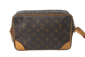 LouisVuitton ルイヴィトン モノグラム トロカデロ27 ショルダーバッグ M51274 PVC ヌメ革 ブラウン ゴールド金具 美品 中古 4c068469