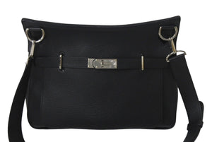 極美品 HERMES エルメス ショルダーバッグ ジプシエール34 □P金具 トリヨンクレマンス ブラック シルバー金具 中古 4c068477