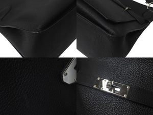 極美品 HERMES エルメス ショルダーバッグ ジプシエール34 □P金具 トリヨンクレマンス ブラック シルバー金具 中古 4c068477