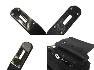 極美品 HERMES エルメス ショルダーバッグ ジプシエール34 □P金具 トリヨンクレマンス ブラック シルバー金具 中古 4c068477