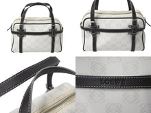 Load image into Gallery viewer, LOEWE ロエベ ハンドバッグ リピート アナグラム 290510 ホワイト ブラウン PVC レザー シルバー金具 美品 中古 4c068487