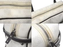 Load image into Gallery viewer, LOEWE ロエベ ハンドバッグ リピート アナグラム 290510 ホワイト ブラウン PVC レザー シルバー金具 美品 中古 4c068487