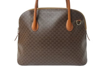 Load image into Gallery viewer, CELINE セリーヌ マカダム ハンドバッグ ボリード型 M94 ヴィンテージ PVCレザー ブラウン ゴールド金具 中古 4c068489