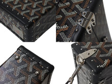 Load image into Gallery viewer, Pre-owned Goyard Cassette Trunk Bag, Goyardine Canvas, Black/Brown with Silver Hardware, Excellent Condition, Item Number 4c068491 