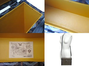Pre-owned Goyard Cassette Trunk Bag, Goyardine Canvas, Black/Brown with Silver Hardware, Excellent Condition, Item Number 4c068491 