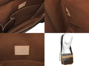 極美品 LOUIS VUITTON ルイ ヴィトン メッセンジャー ボスフォールPM ショルダーバッグ M40106 モノグラム ブラウン 中古 4c068504