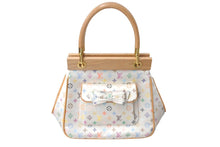 Load image into Gallery viewer, 新品同様 LouisVuitton ルイヴィトン サテン アベリア ハンドバッグ M92936 モノグラムマルチカラーサテン ウッド 中古 4c068511