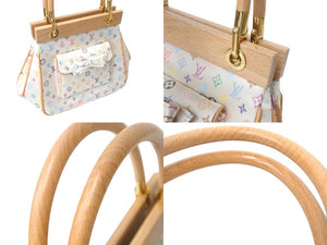 新品同様 LouisVuitton ルイヴィトン サテン アベリア ハンドバッグ M92936 モノグラムマルチカラーサテン ウッド 中古 4c068511