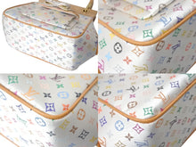 Load image into Gallery viewer, 新品同様 LouisVuitton ルイヴィトン サテン アベリア ハンドバッグ M92936 モノグラムマルチカラーサテン ウッド 中古 4c068511