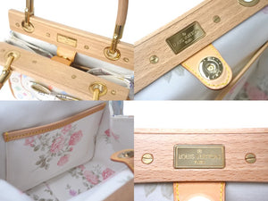 新品同様 LouisVuitton ルイヴィトン サテン アベリア ハンドバッグ M92936 モノグラムマルチカラーサテン ウッド 中古 4c068511