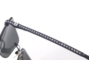 CHANEL シャネル リムレス サングラス メガネ 4120-B イタリア製 メタル ラインストーン ブラック サイズ55□16 美品 中古 4c068527