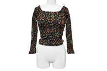 Load image into Gallery viewer, 新品同様 CHANEL シャネル ブラウス P70157V48980 サイズ34 21SS ココマーク ブラック 総柄 ポリエステル ポリウレタン 中古 4c068533