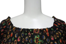 Load image into Gallery viewer, 新品同様 CHANEL シャネル ブラウス P70157V48980 サイズ34 21SS ココマーク ブラック 総柄 ポリエステル ポリウレタン 中古 4c068533