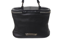Load image into Gallery viewer, 極美品 CHROME HEARTS クロムハーツ VANITY BAG ダガー バニティバッグ ポーチ ハンドバッグ レザー シルバー925 ブラック 中古 4c068538