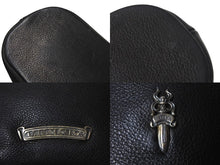 Load image into Gallery viewer, 極美品 CHROME HEARTS クロムハーツ VANITY BAG ダガー バニティバッグ ポーチ ハンドバッグ レザー シルバー925 ブラック 中古 4c068538