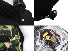 Load image into Gallery viewer, 新品未使用 A Bathing Ape アベイシングエイプ ダウンジャケット リバーシブル OZXDNM144007L カーキ ベージュ ブラック サイズL 4c068541