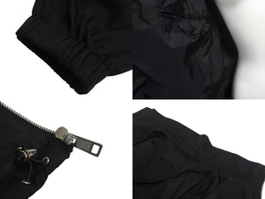 極美品 PRADA プラダ SGN836 S182 I18 レザーパッチ ナイロン ジャケット 2018年 ブラック サイズ46 中古 4c068561